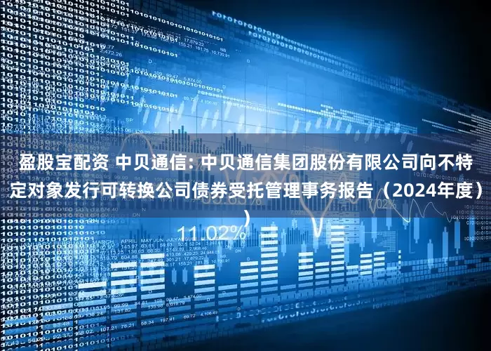 盈股宝配资 中贝通信: 中贝通信集团股份有限公司向不特定对象发行可转换公司债券受托管理事务报告（2024年度）